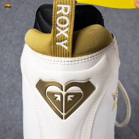 Roxy Snowboard Boots White Gold Track Lace Model Retro Style Women's Size 8.5 - Picture 9 of 16